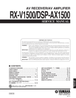 Yamaha RXV-1500 - Service Manual